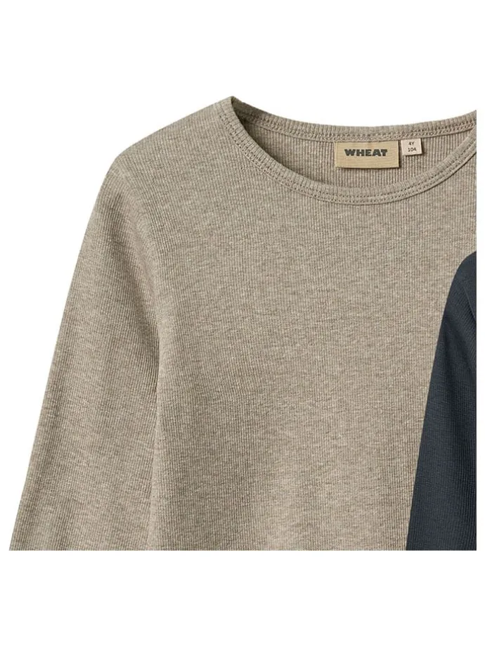 2er-Set: Longsleeves "Stig" in Hellbraun/ Dunkelblau