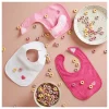 4er-Set: Lätzchen in Pink/ Rosa