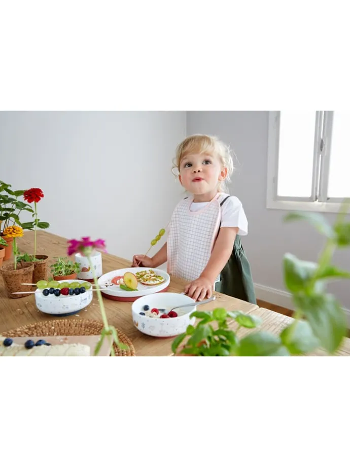 5er-Set Lätzchen in Weiß/ Bunt