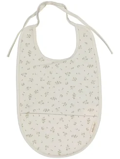 2er-Set: Lätzchen "Secret garden olive" in Creme