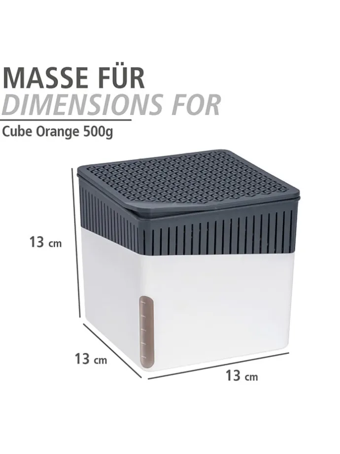 2er-Set: Luftentfeuchter-Nachfüllpack "Cube Orange" in Weiß
