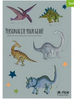 2er-Set: Lunchbox-Sticker "Dino" in Bunt