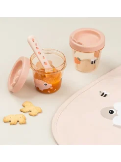 2er-Set: Lunchdosen "Tiny farm" in Rosa - 150 ml