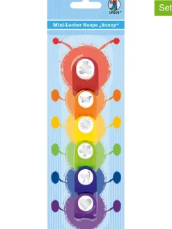 6er-Set: Mini-Motiv-Locher in Bunt