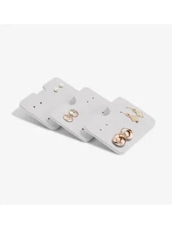 3er-Set: Ohrring-Aufhänger in Grau - (B)7,5 x (H)5 cm
