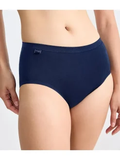 4er-Set: Pantys in Weiß/ Dunkelblau