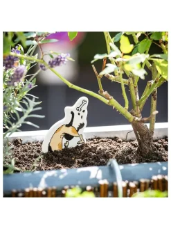 6er-Set: Pflanzenstecker "Bodo Bonsai" in Weiß/ Hellbraun - (L)15,5 cm