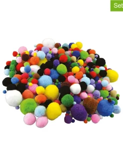 800er-Set: Pompons in Bunt