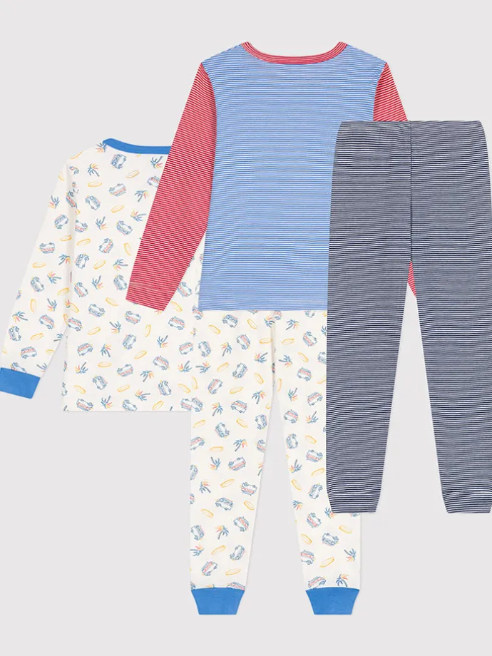 2er-Set: Pyjamas in Weiß/ Hellblau/ Pink