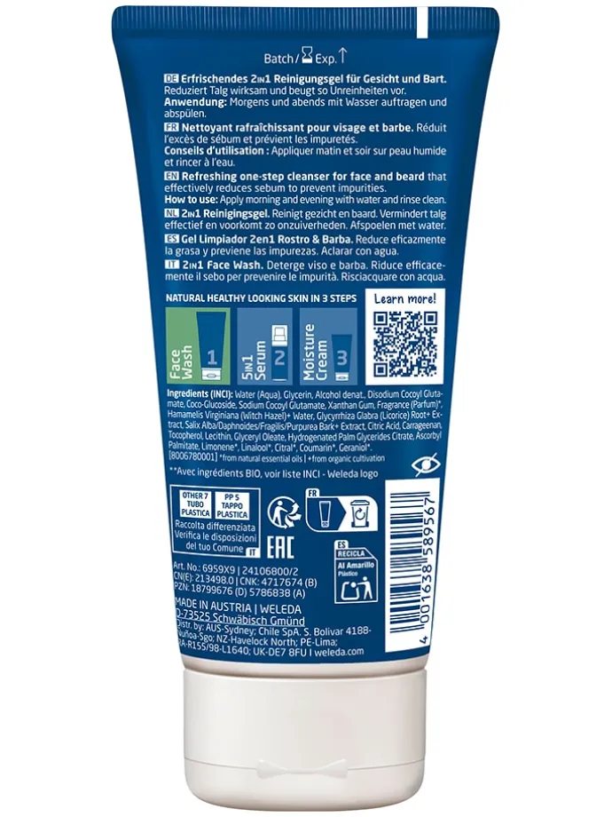 2er-Set: Reinigungsgel "For Men 2in1", je 100 ml