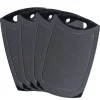 4er-Set: Schneidebretter in Grau - (L)26,5 x (B)16,5 cm