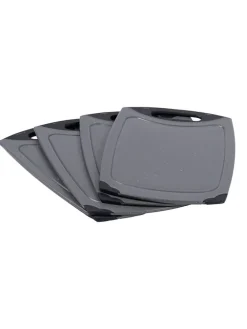 4er-Set: Schneidebretter in Grau - (L)26,5 x (B)16,5 cm