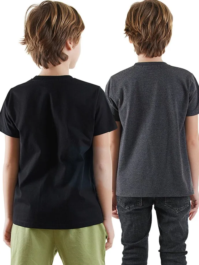 2er-Set: Shirts in Anthrazit/ Schwarz