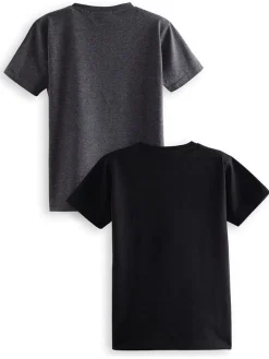2er-Set: Shirts in Anthrazit/ Schwarz