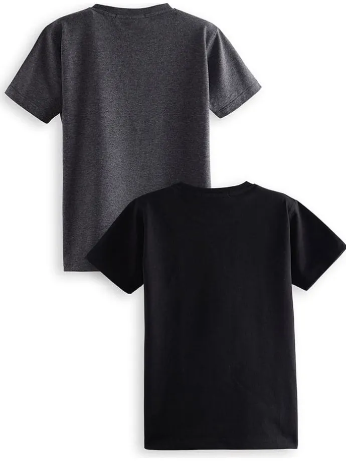 2er-Set: Shirts in Anthrazit/ Schwarz