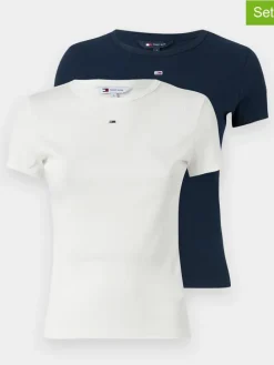 2er-Set: Shirts in Creme/ Dunkelblau