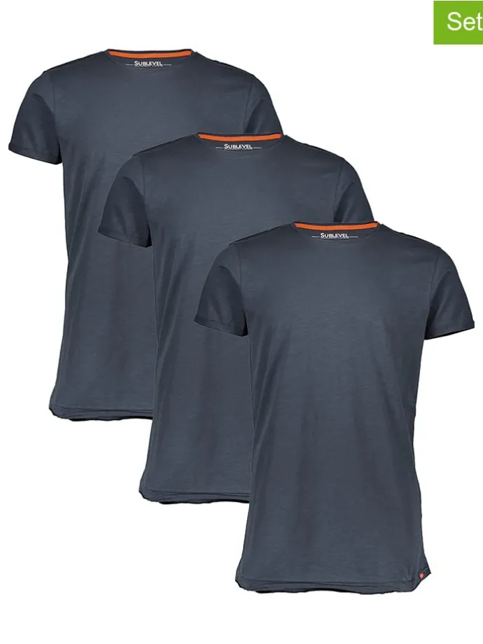 3er-Set: Shirts in Dunkelblau
