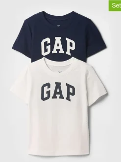 2er-Set: Shirts in Dunkelblau/ Weiß