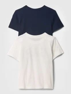 2er-Set: Shirts in Dunkelblau/ Weiß