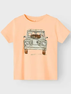2er-Set: Shirts in Orange/ Weiß