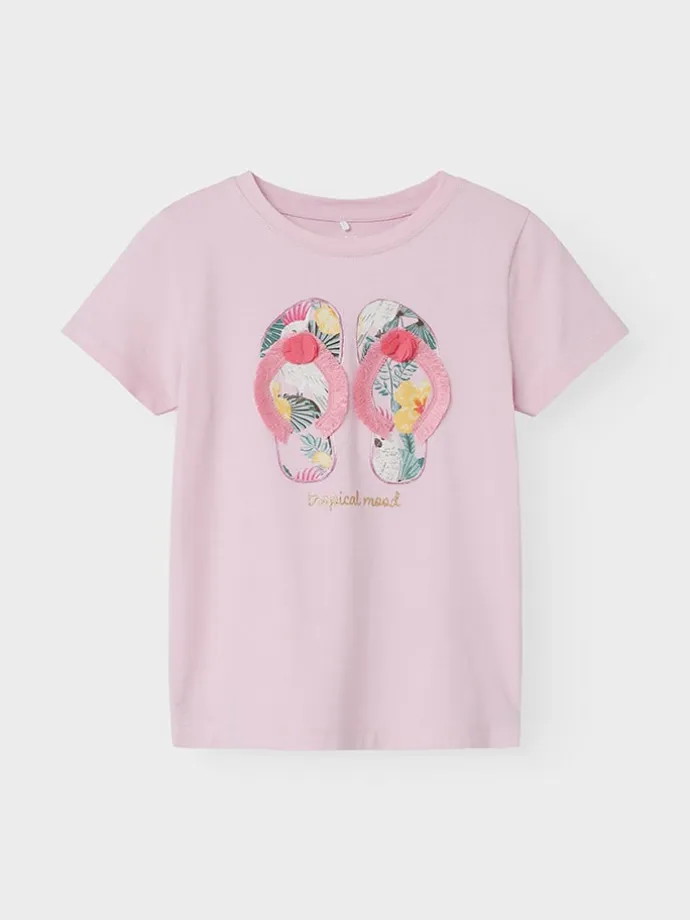 2er-Set: Shirts in Rosa/ Creme