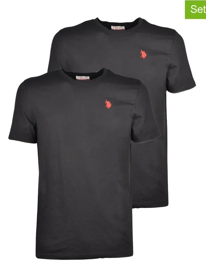 2er-Set: Shirts in Schwarz