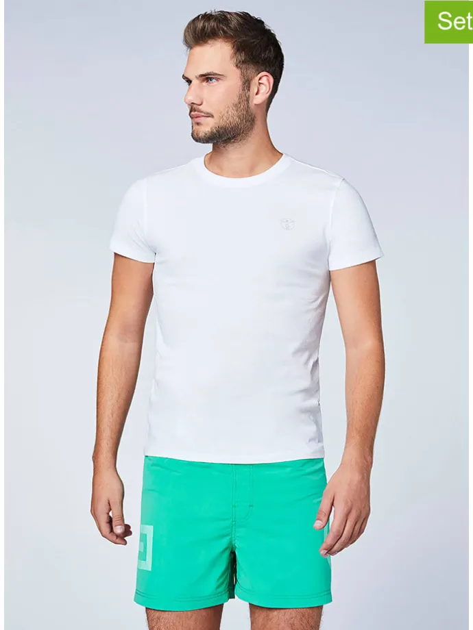 2er-Set: Shirts in Weiß