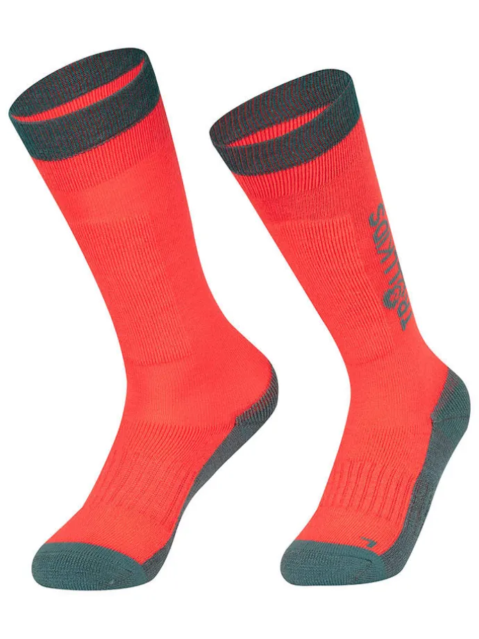 2er-Set: Ski-/ Snowboardsocken "Kids Ski" in Rot