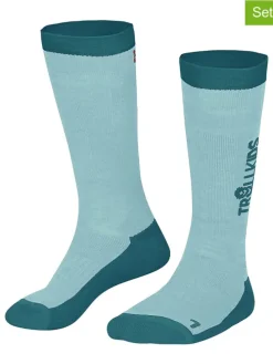 2er-Set: Ski-/ Snowboardsocken "Kids Ski" in Türkis