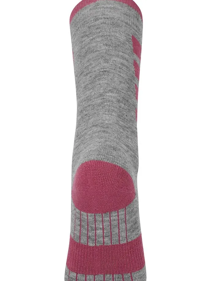2er-Set: Ski-/ Snowboardsocken "Znow" in Grau/ Lila