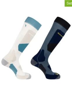 2er-Set: Ski-/ Snowboardsocken "Access" in Blau/ Creme