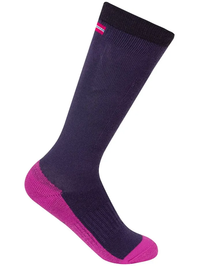 2er-Set: Ski-/ Snowboardsocken "Kids Ski" in Lila