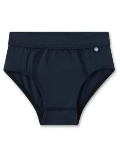 2er-Set: Slips in Dunkelblau/ Beige