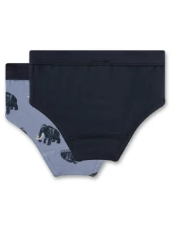 2er-Set: Slips in Hellblau/ Dunkelblau