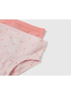 2er-Set: Slips in Rosa/ Rot