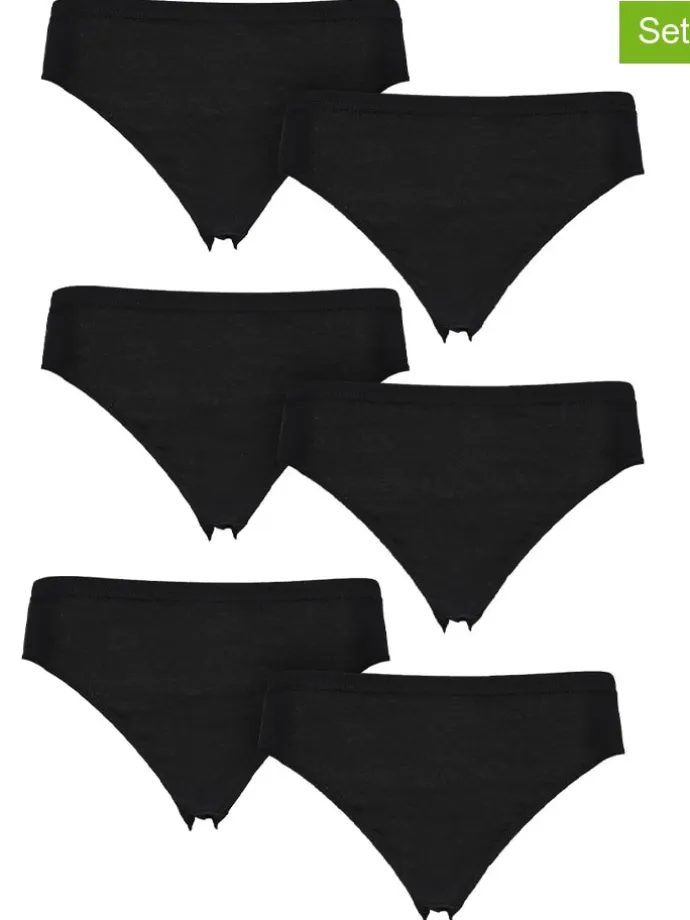6er-Set: Slips in Schwarz