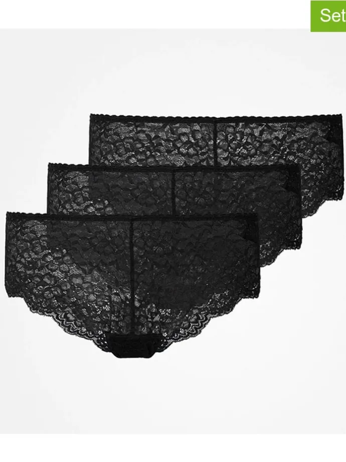 3er-Set: Slips in Schwarz