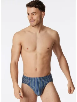 3er-Set: Slips in Schwarz/ Blau