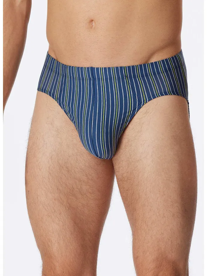 3er-Set: Slips in Schwarz/ Blau