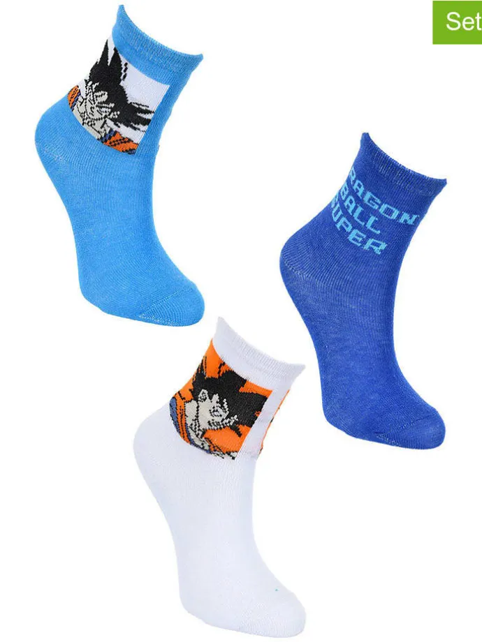 3er-Set: Socken "Dragon Ball Super" in Bunt/ Blau/ Weiß