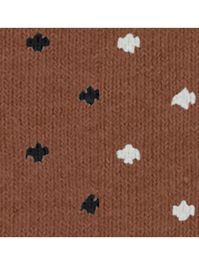 2er-Set: Socken ''Fine Dot'' in Hellbrau/ Schwarz/ Weiß