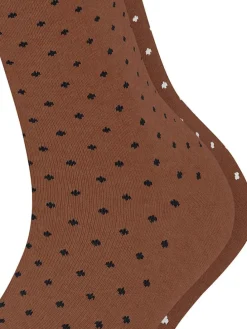 2er-Set: Socken ''Fine Dot'' in Hellbrau/ Schwarz/ Weiß