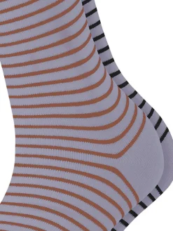 2er-Set: Socken ''Fine Line'' in Hellblau/ Hellbraun/ Anthrazit