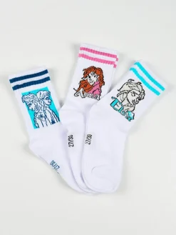 3er-Set: Socken "Frozen" in Weiß