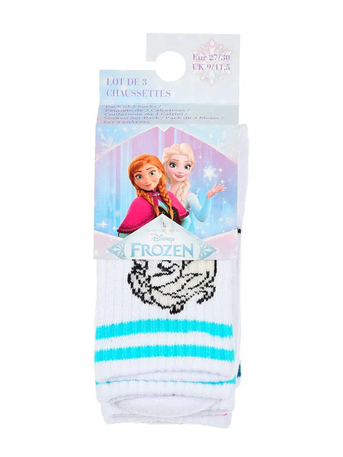 3er-Set: Socken "Frozen" in Weiß