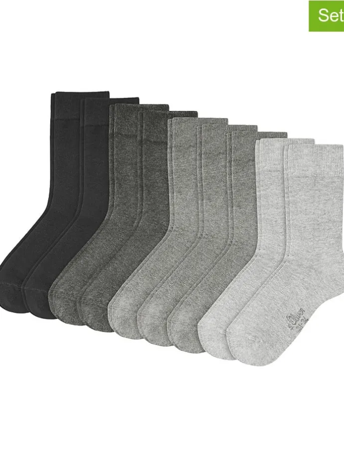 9er-Set: Socken in Grau