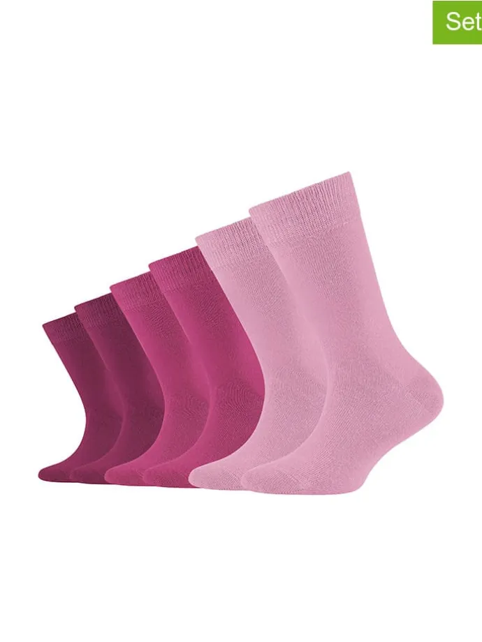 6er-Set: Socken in Pink/ Rosa
