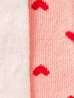 2er-Set: Socken in Rosa/ Rot