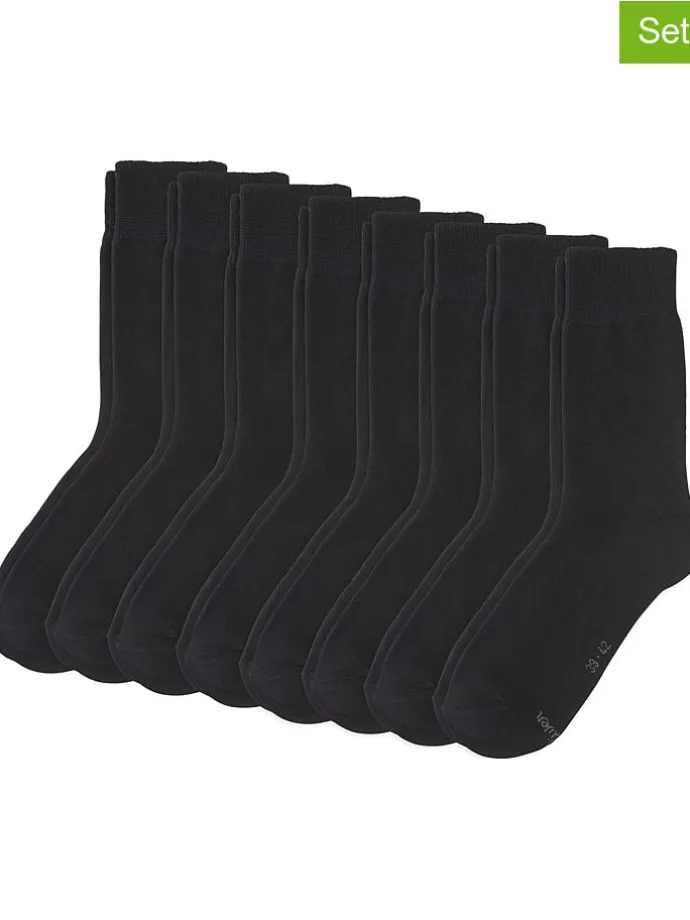 8er-Set: Socken in Schwarz