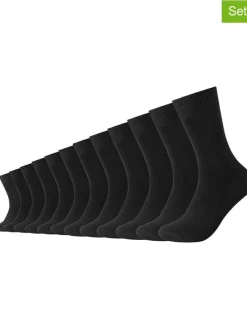 12er-Set: Socken in Schwarz